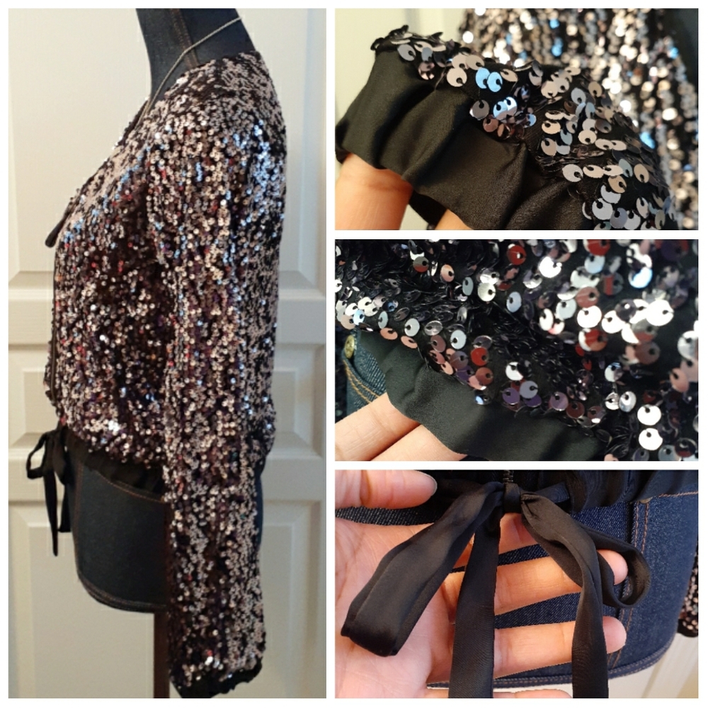 Gap Light Purple Sequin Jacket - image 4